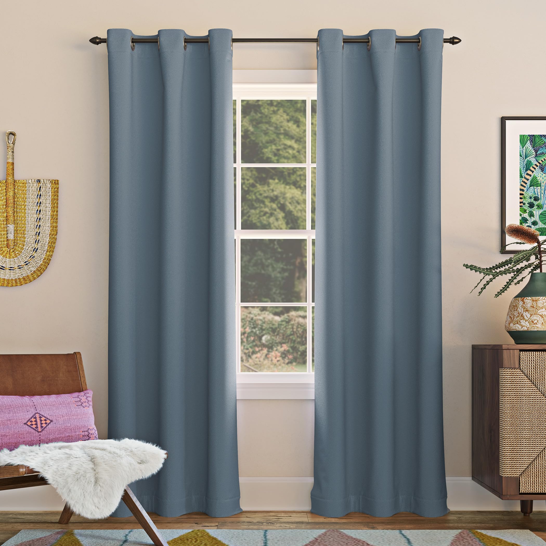 Amazon.com: Sun Zero Easton Energy Saving Blackout Grommet Curtain